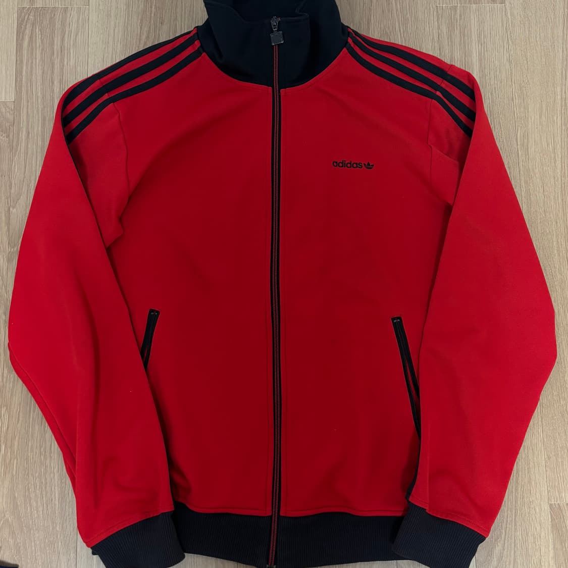 아디다스 아디 빈티지 베켄바우어 빨검 트랙탑 져지 상품이미지1
