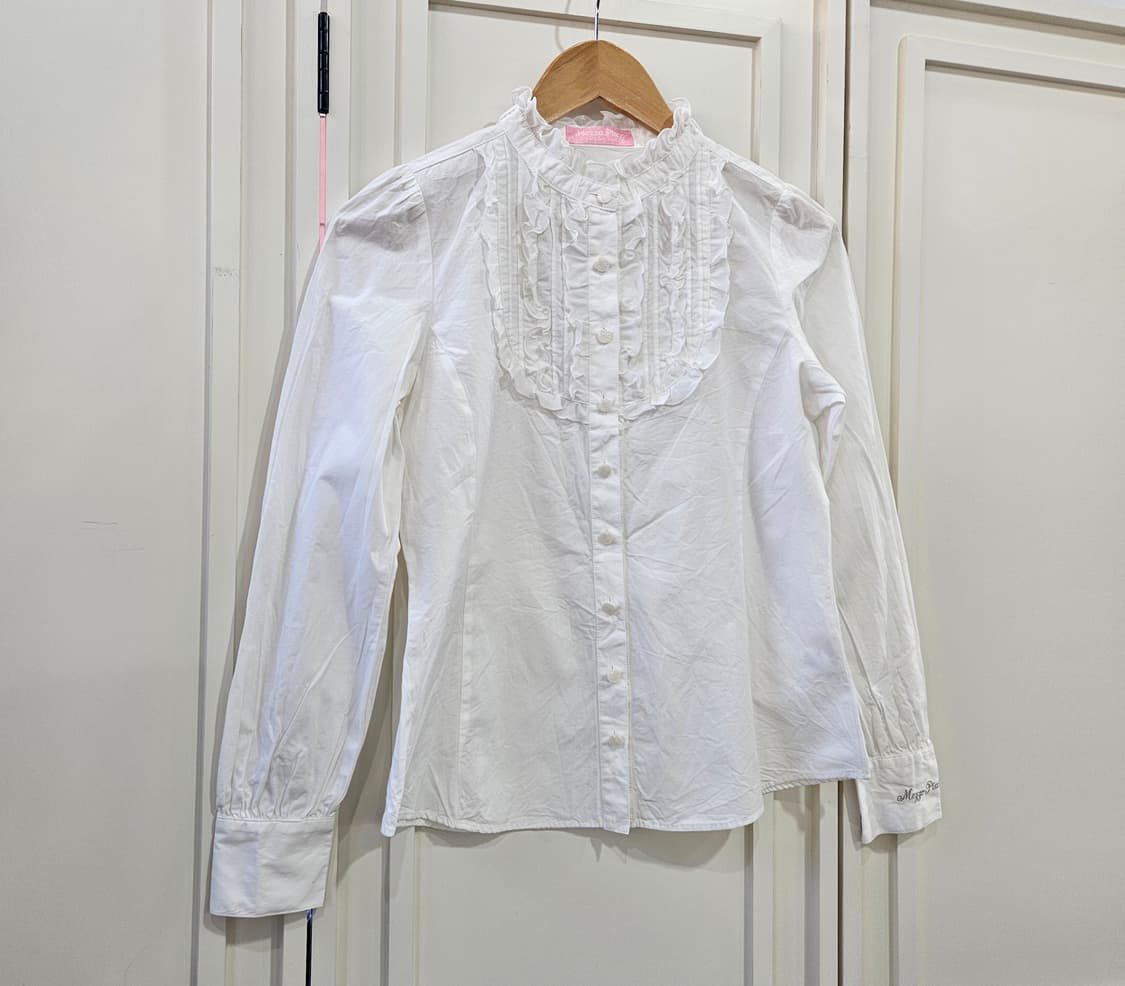 Mezzo Piano 프릴 블라우스 화이트 상품이미지2