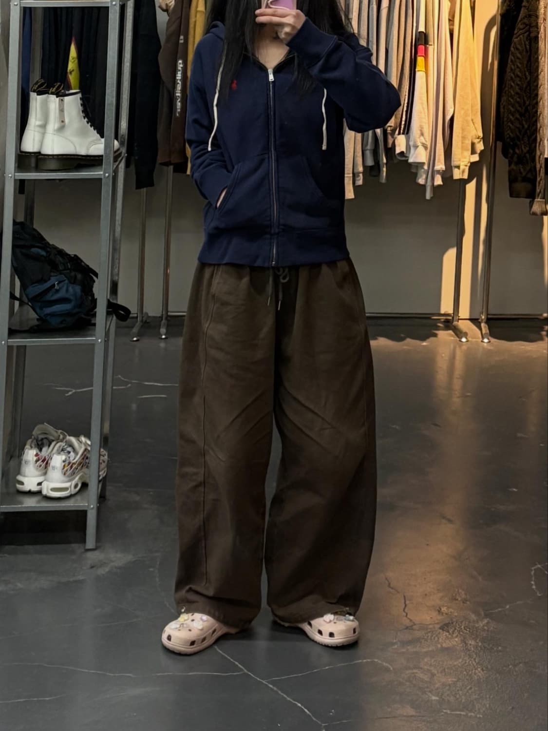 폴로랄프로렌 레드포니 네이비 코튼혼방 후드집업 A2967 상품이미지1