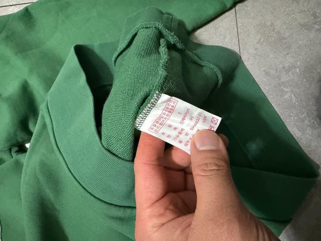 라코스테  그린컬러  로고 패치 스웻셔츠  95 size   상품이미지5