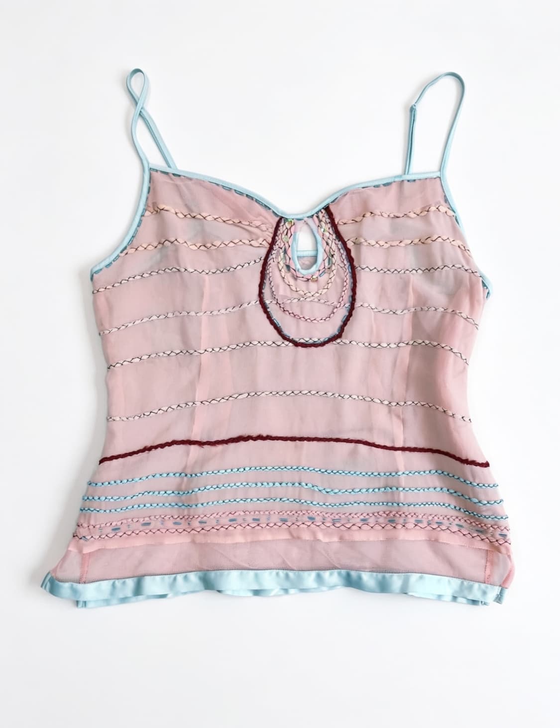 [American Vintage] 레베카테일러 자수비즈 실크 탑 상품이미지1
