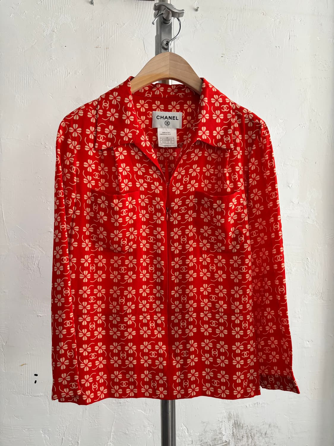 Chanel 샤넬 CC 로고 실크 블라우스 셔츠 상품이미지1