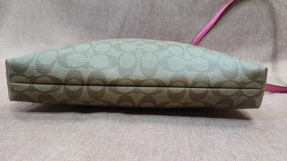 코치 시그니처 크로스백 브라운/핑크 상품이미지5