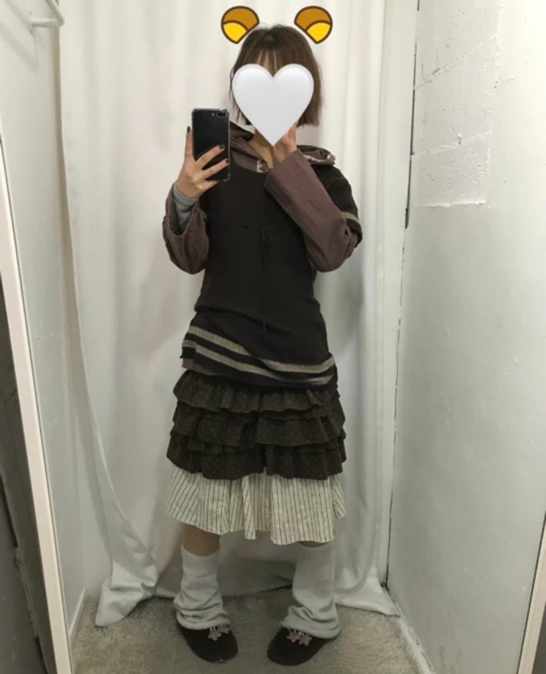 빈티지 스윙윙서울 브라운 레이어드 코디 상품이미지1