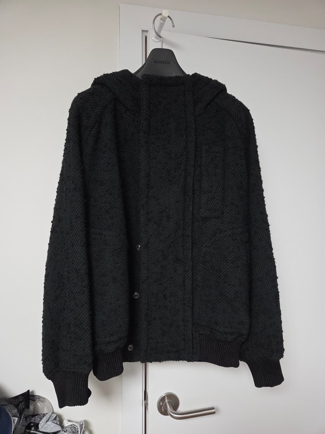 [새상품] 송지오옴므 컬렉션 텍스쳐 후드 숏 봄버자켓 46 상품이미지1