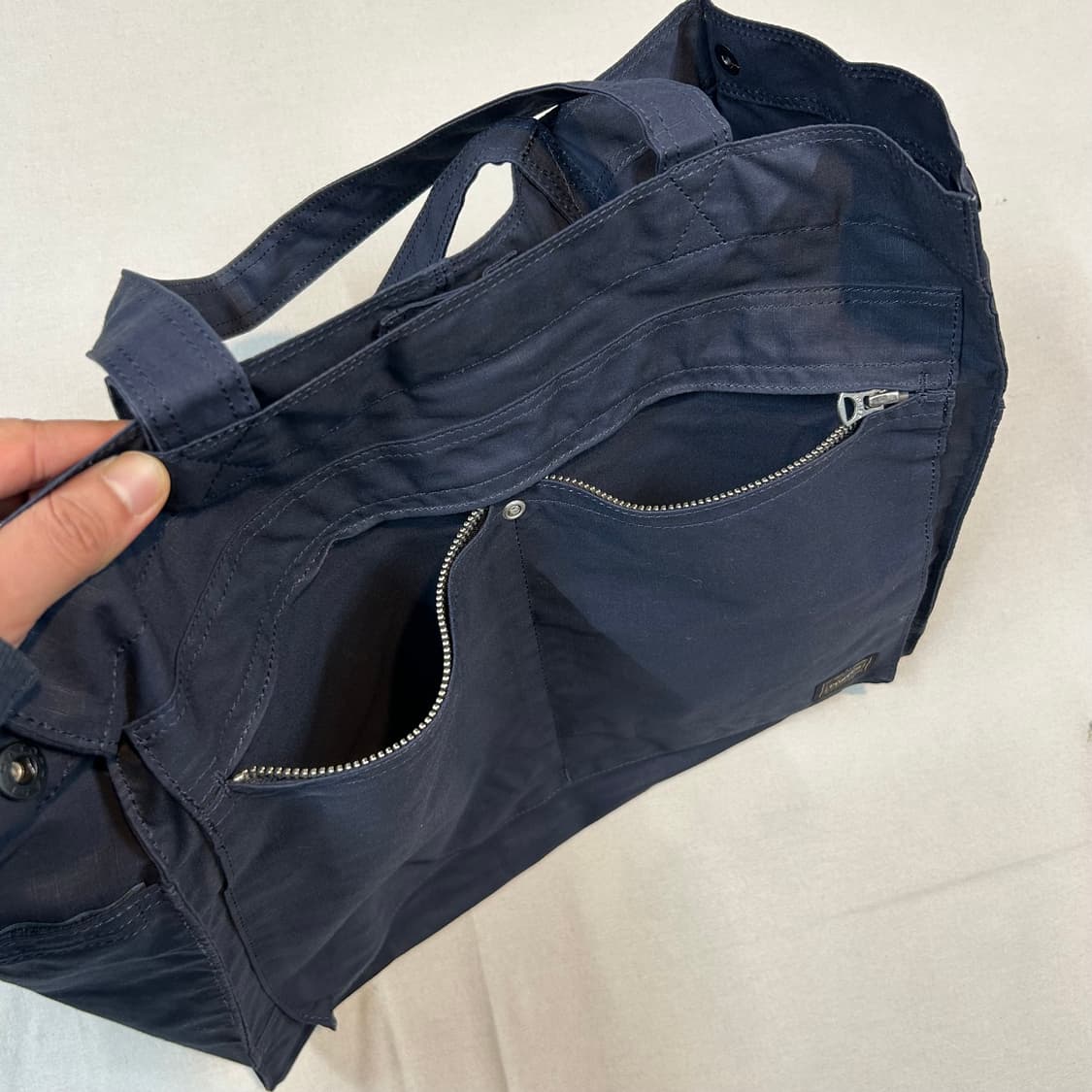 요시다 포터 큐브 립스탑 네이비 숄더백 토트백 상품이미지3