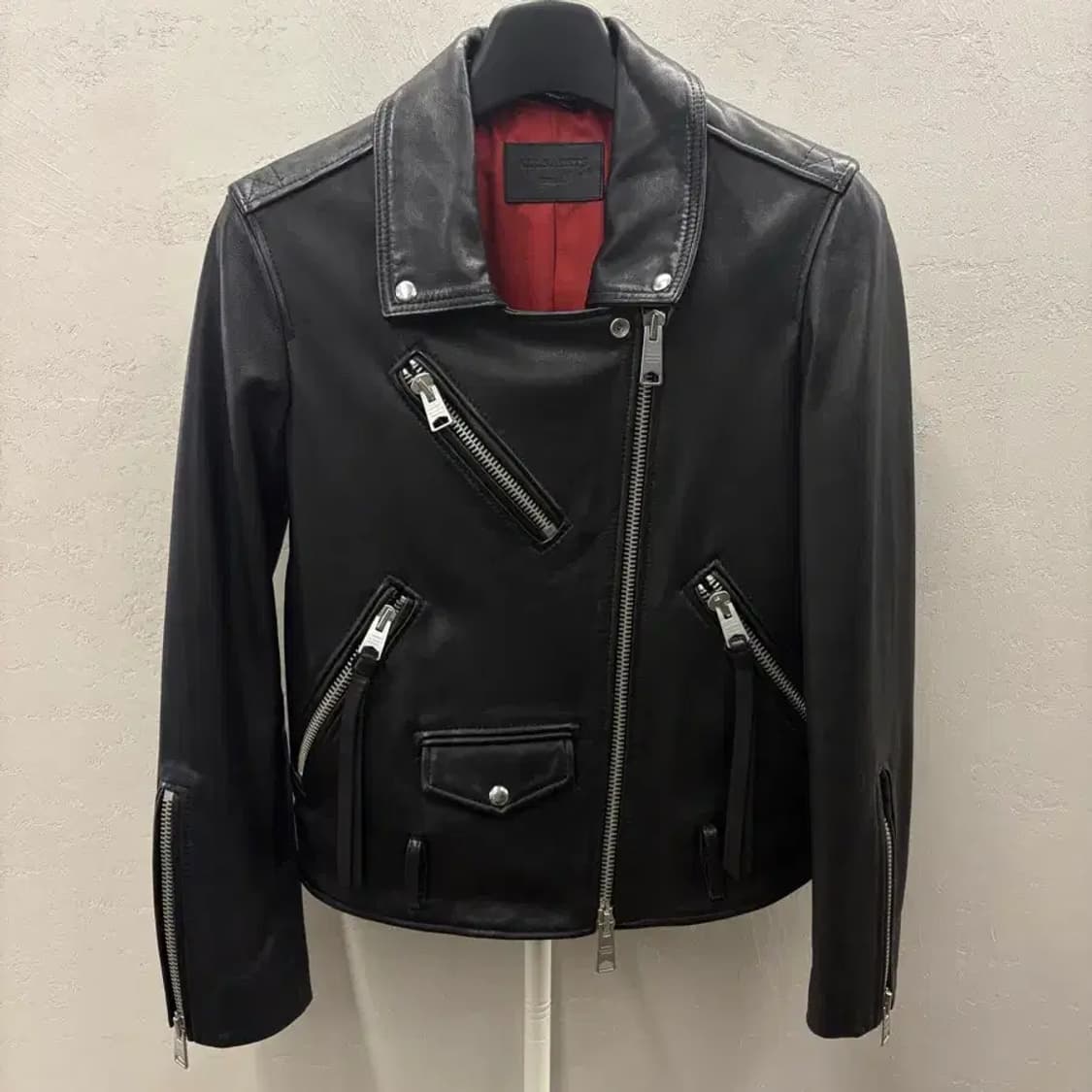 올세인츠 WILLIE BIKER 램스킨 레더자켓 S 상품이미지2
