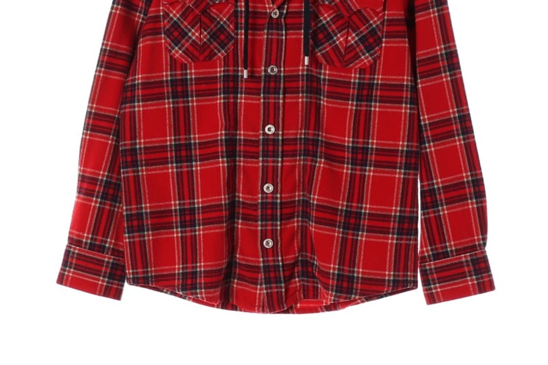 에비수 빈티지 후드 레이어드 셔츠 M 상품이미지4