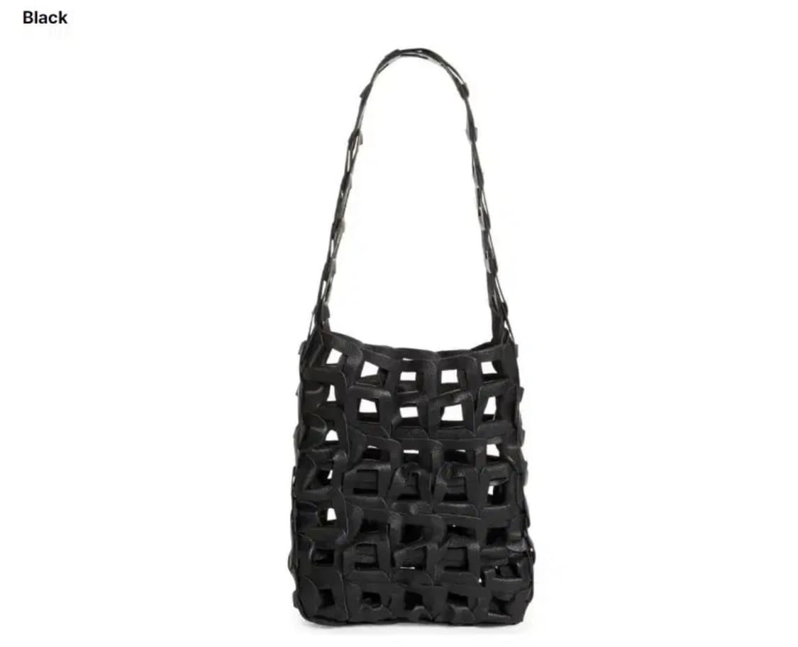 [m] sc103 x ssense 링크 레더 백 올블랙 상품이미지1