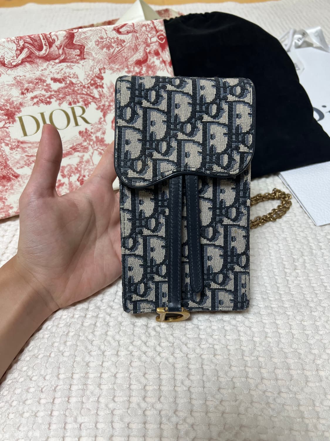 디올 오블리크 새들 버티컬백 상품이미지2