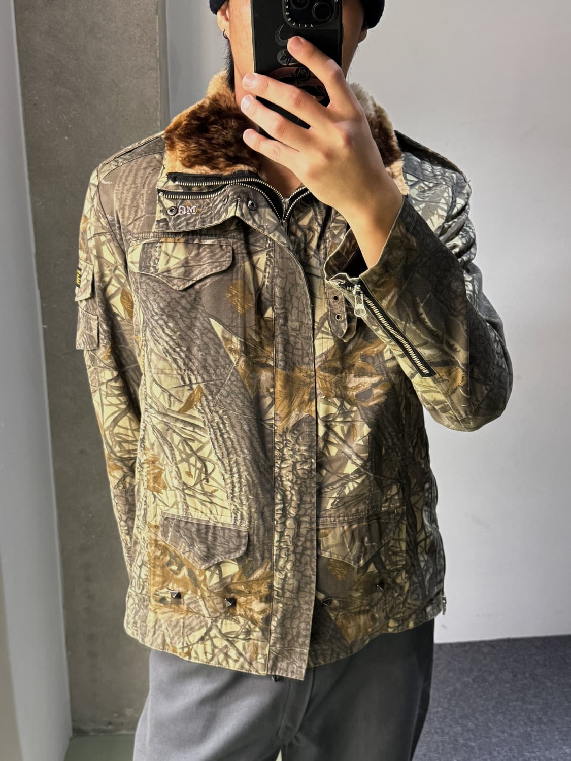 MSGR 트리 카모 퍼 라이닝 자켓 상품이미지1