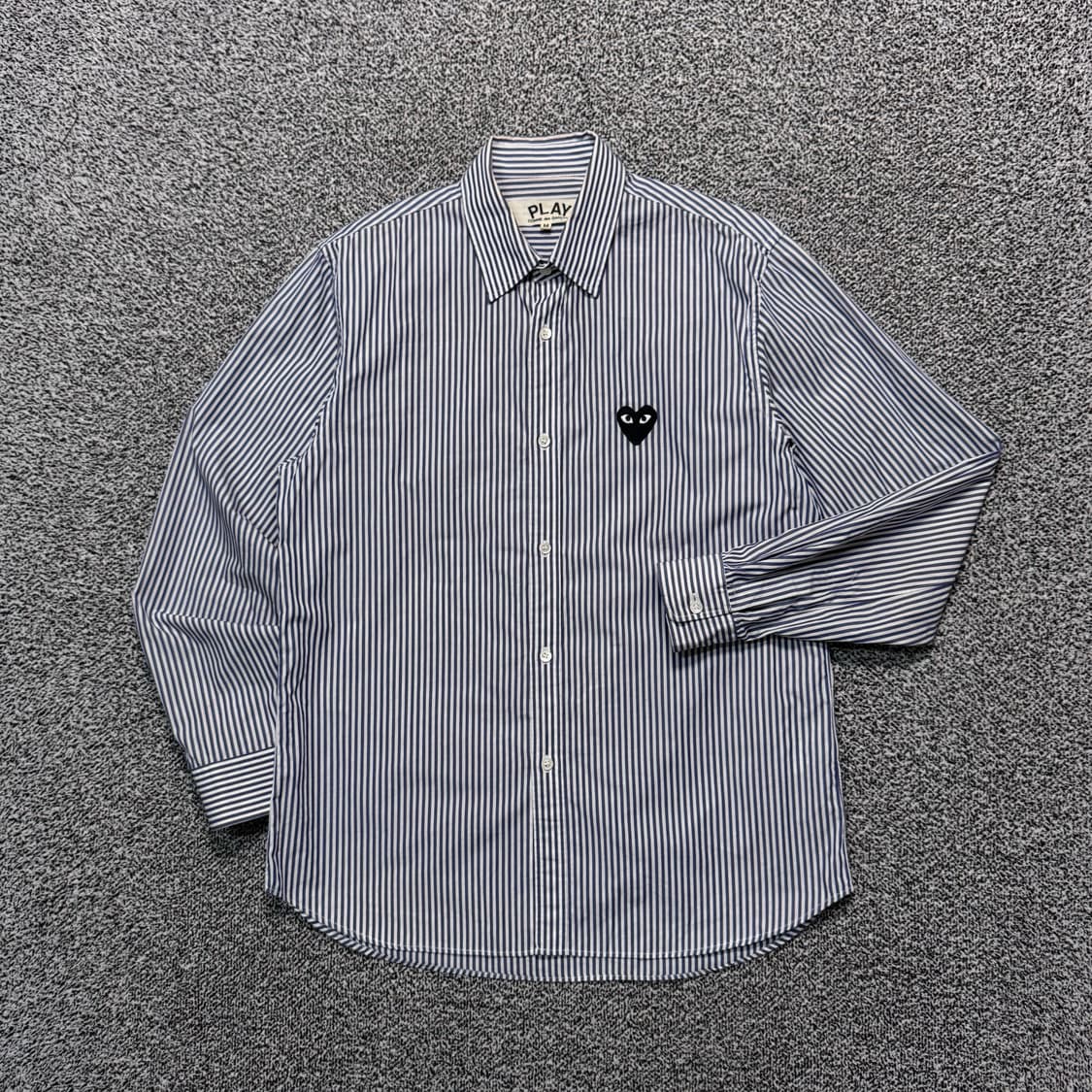 Name : 꼼데가르송 블랙와펜 스트라이프 셔츠 :)  상품이미지1