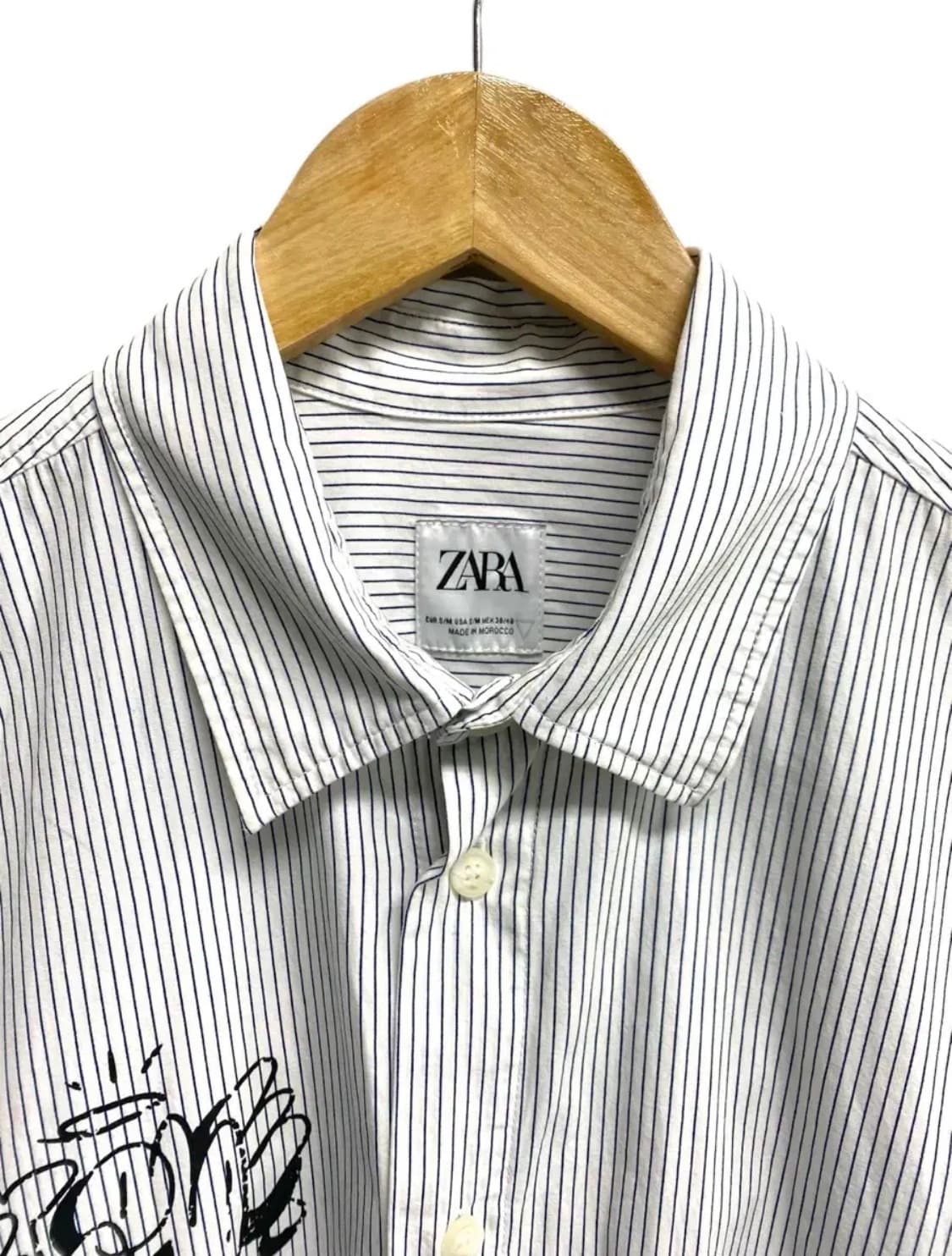 자라 ZARA 스트라이프 반팔 셔츠 S-L 상품이미지5