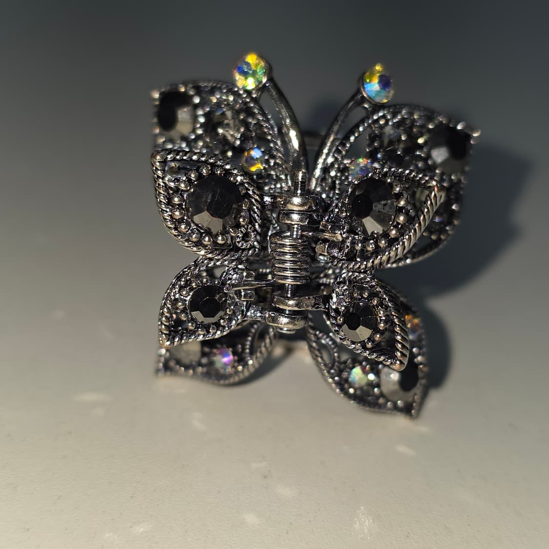 4000원) 빈티지 앤틱 블랙 큐비 나비 바로크 머리핀 헤어집게 상품이미지1