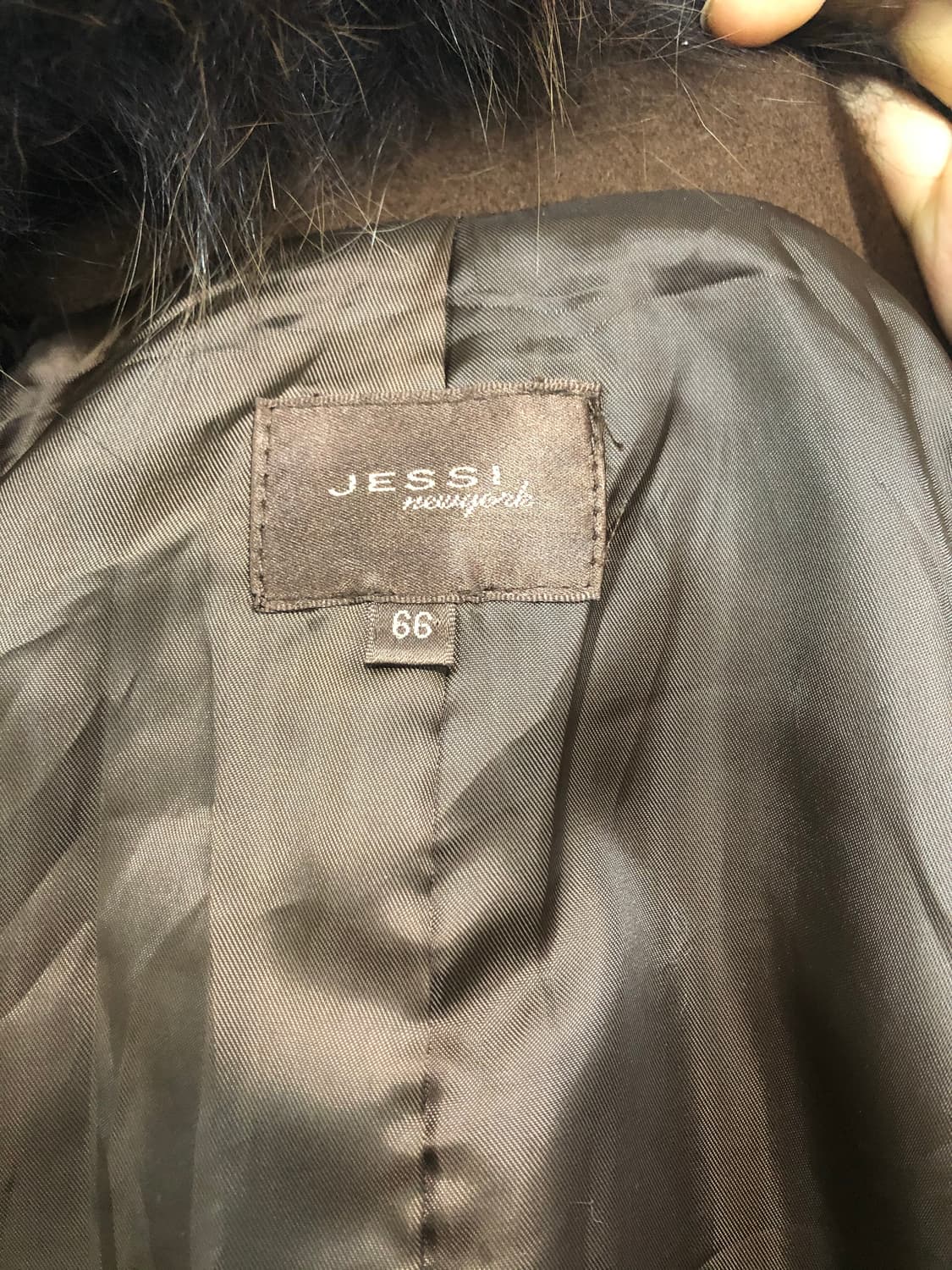 JESSI NEWYORK brown fur collar jacket  상품이미지4