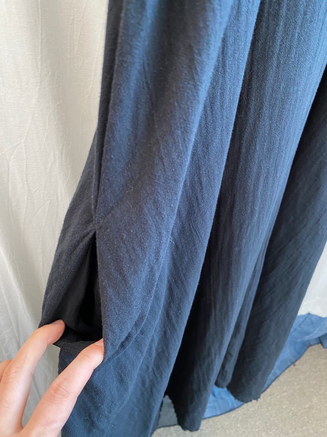 코튼 블랙 롱원피스(F) 상품이미지6