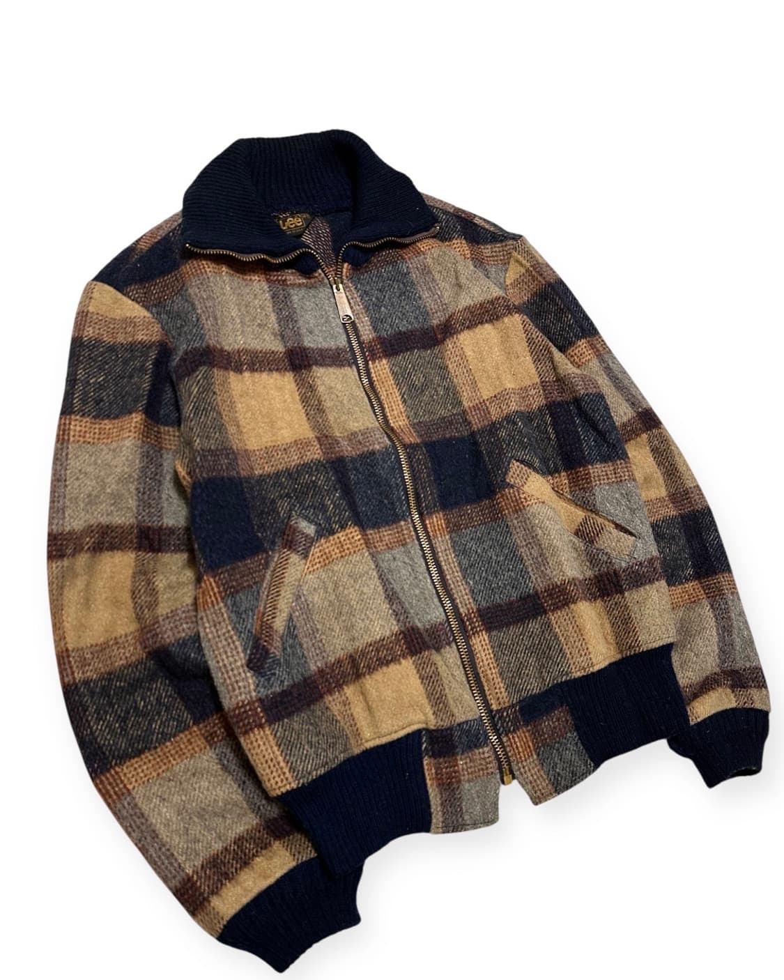 Lee 체크 울 블루종 자켓 상품이미지4