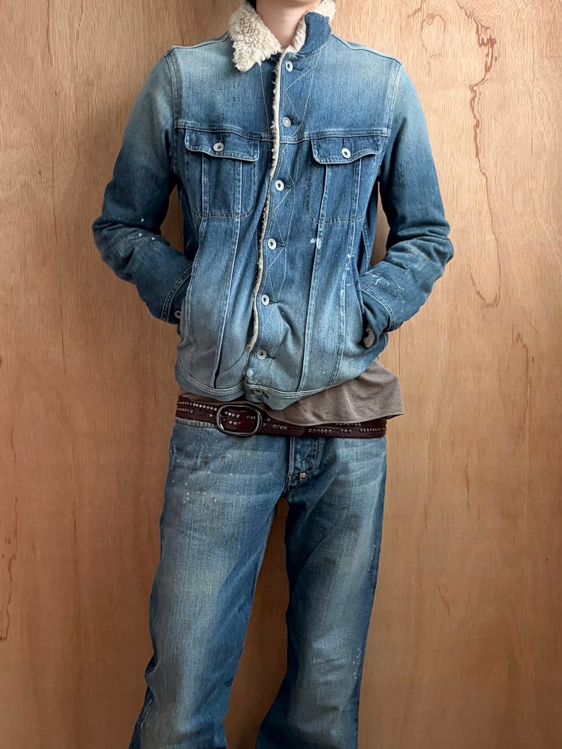 미하라야스히로 트위스트 데님 자켓 상품이미지2