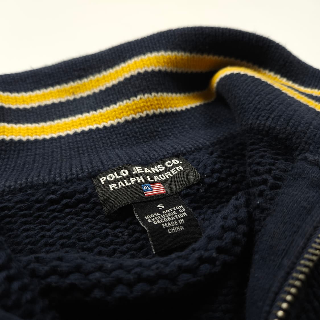폴로 랄프로렌 빅로고 아메카지 니트 집업 (S) 상품이미지6