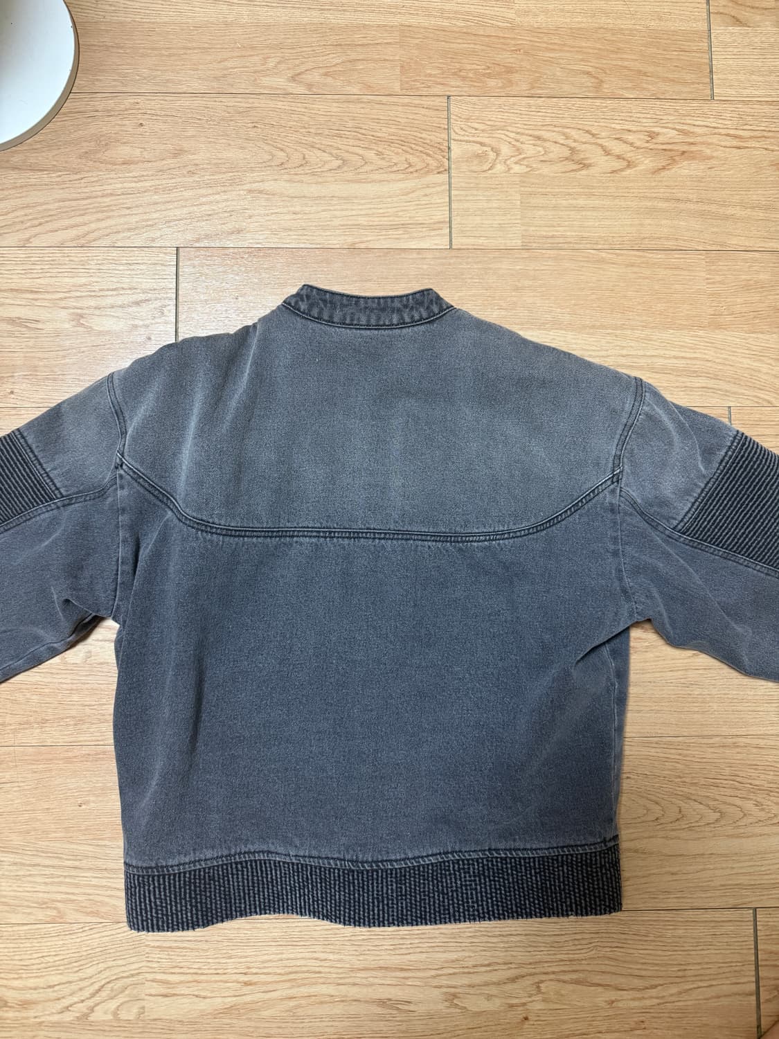 (Free size) 빈티지 워싱 흑청 데님자켓 상품이미지4