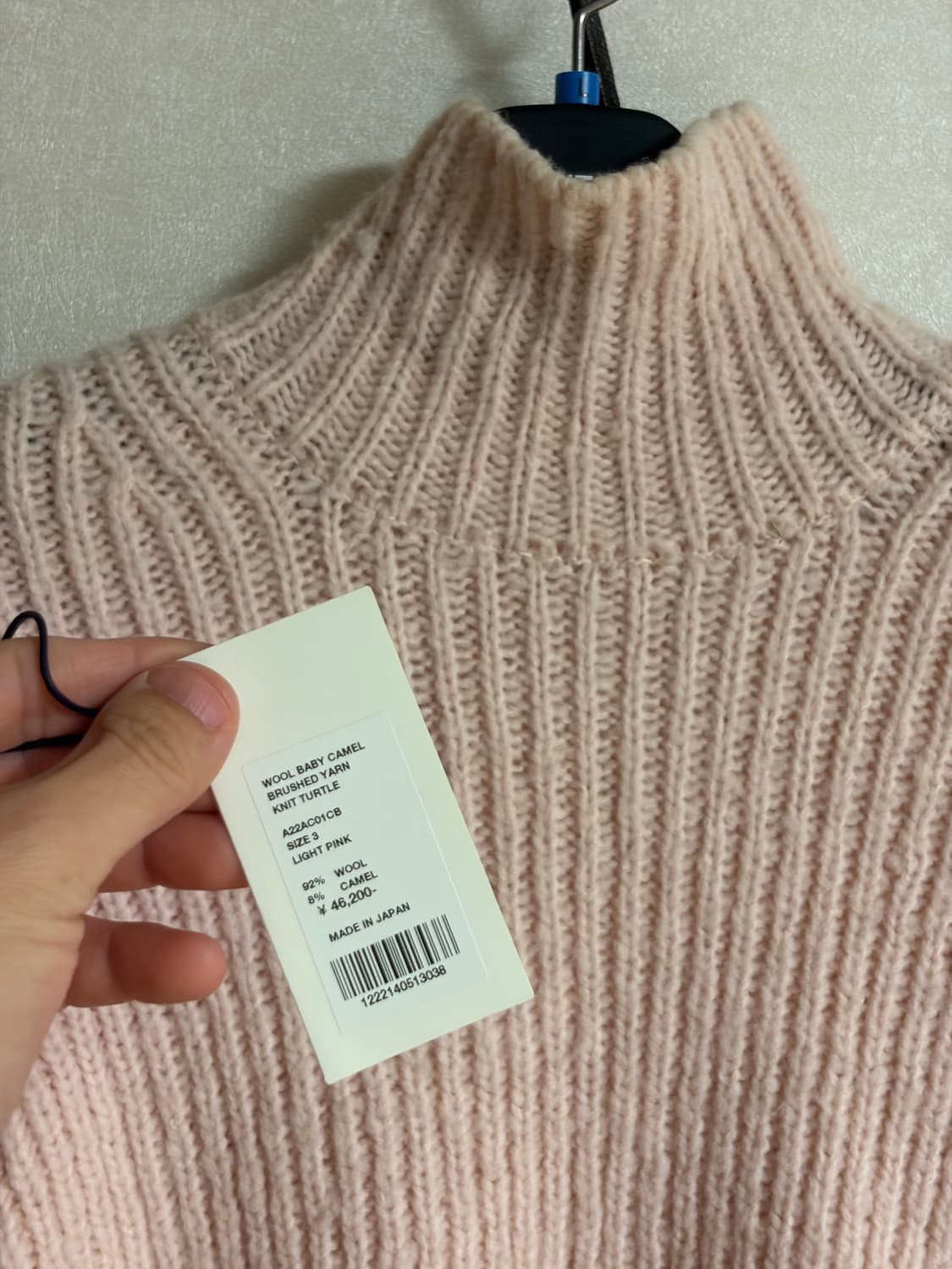 오라리 울 베이비 카멜 터틀넥 니트 3사이즈 상품이미지1