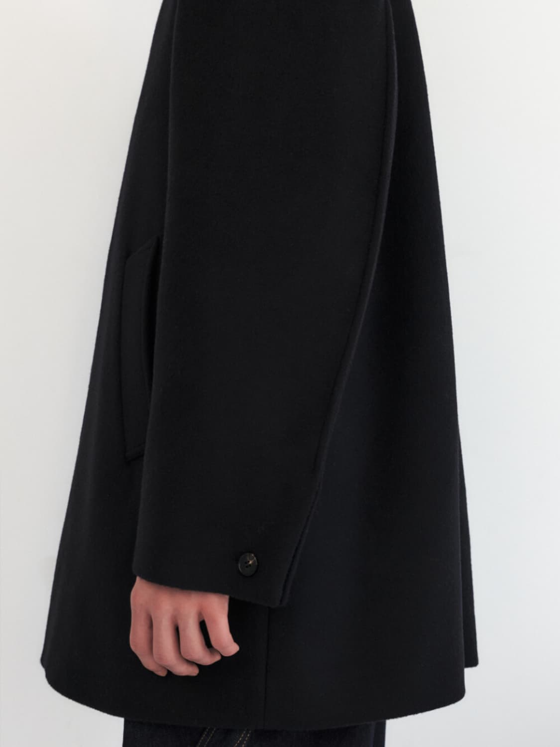 L) 윈더 본디드 울 하프 코트 상품이미지6