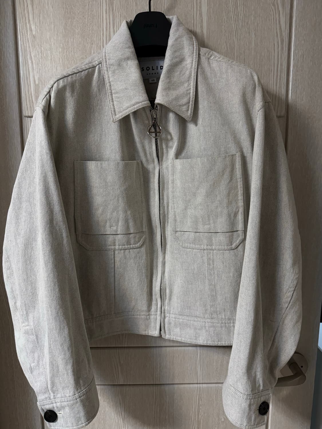 솔리드옴므 데님 크롭자켓 그레이 48. 상품이미지1