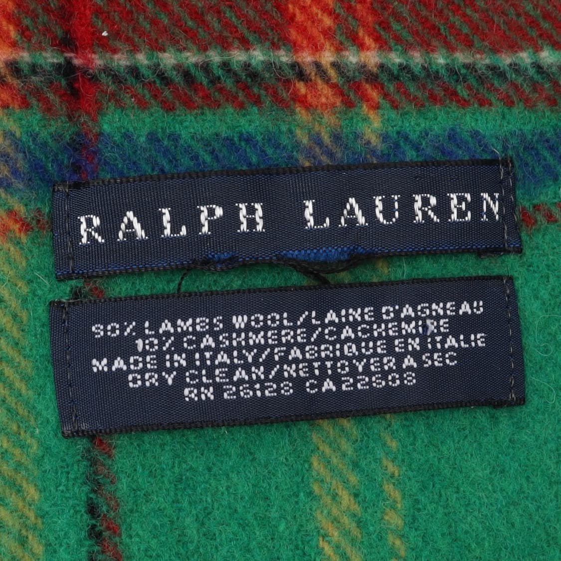폴로 랄프로렌 그린 플레드 체크 램스울 캐시미어 머플러 상품이미지8