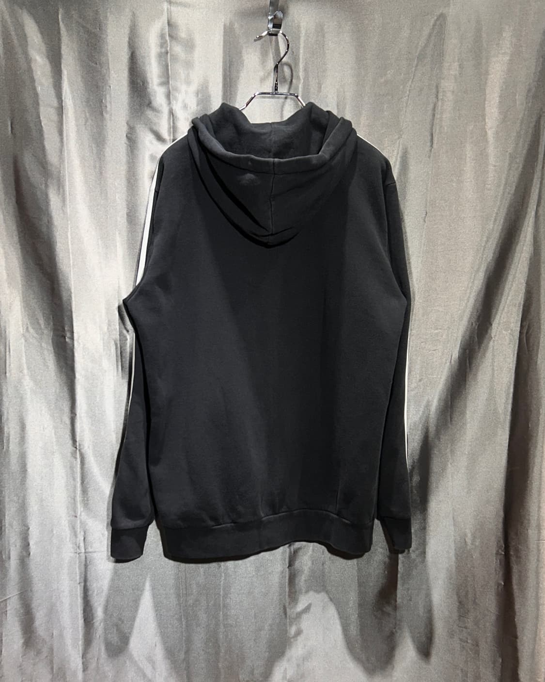 L 아디다스 파이어버드 스트라이프 클래식 블랙 후드집업 상품이미지3