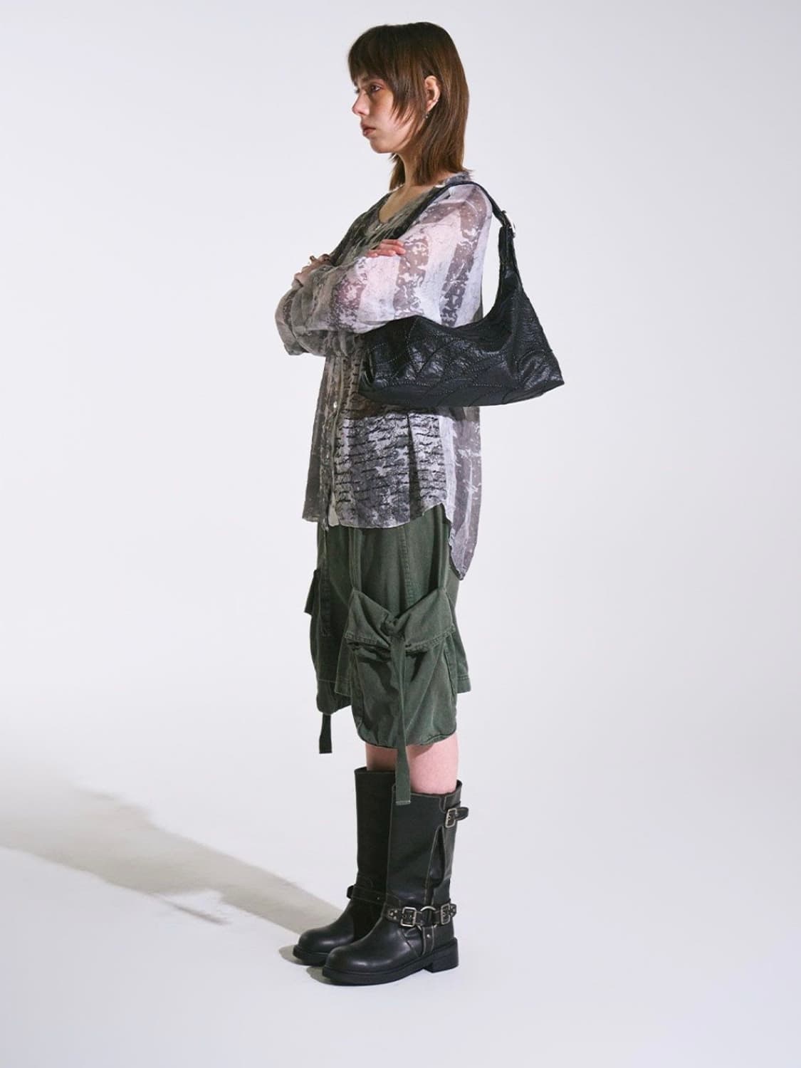 Sand museum cactus hobo bag mini black 상품이미지2