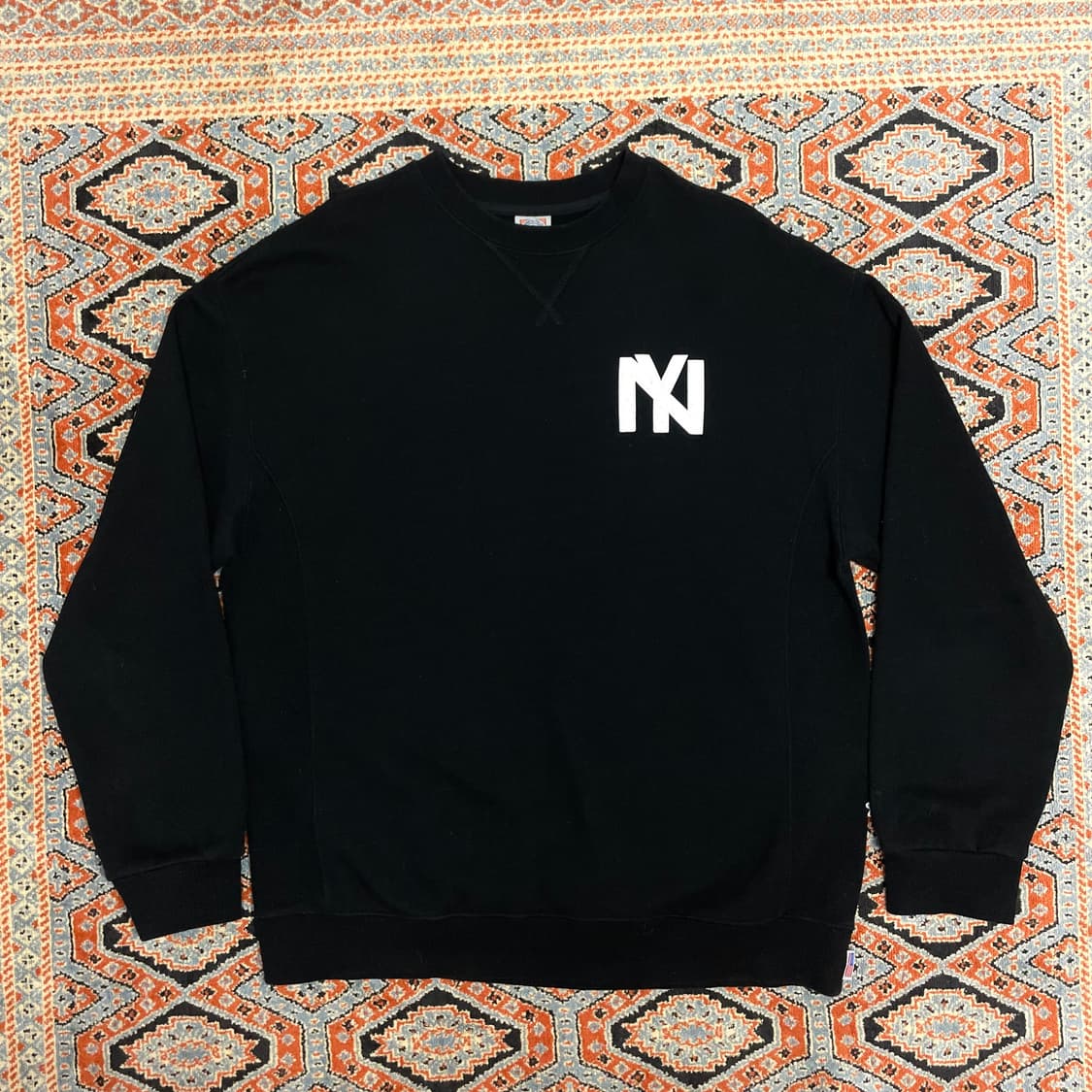 이벳필드 뉴욕 자수 블랙 맨투맨 티셔츠 남성XL 상품이미지1