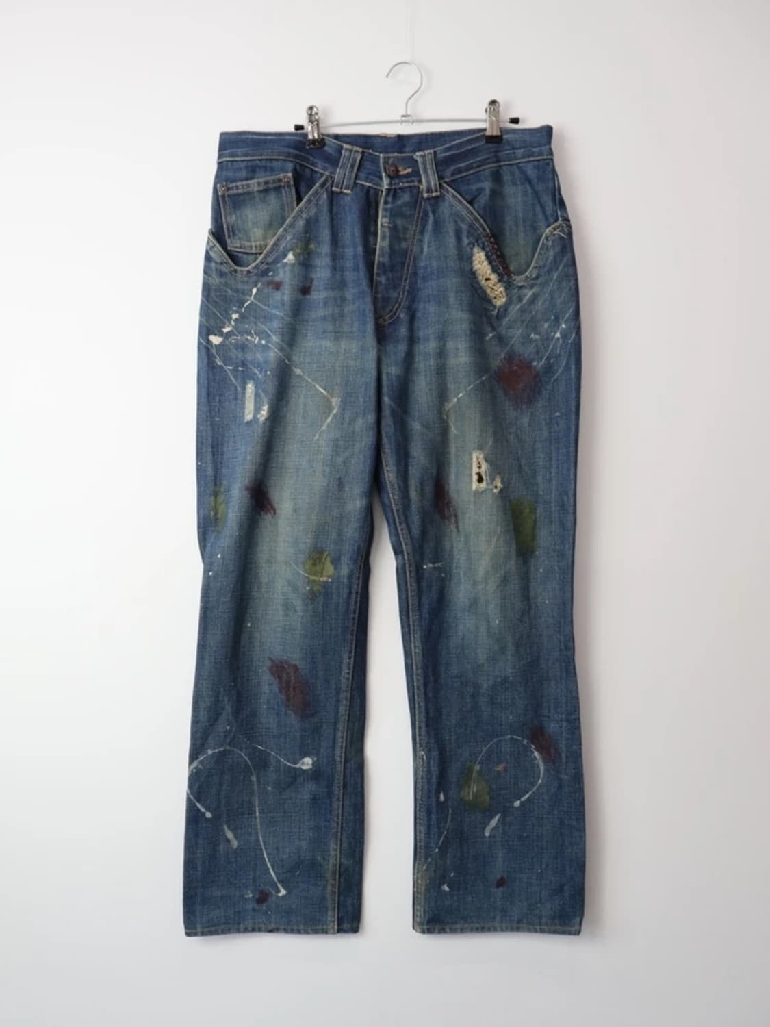 Vintage Paint Splatter Denim Jeans 상품이미지5