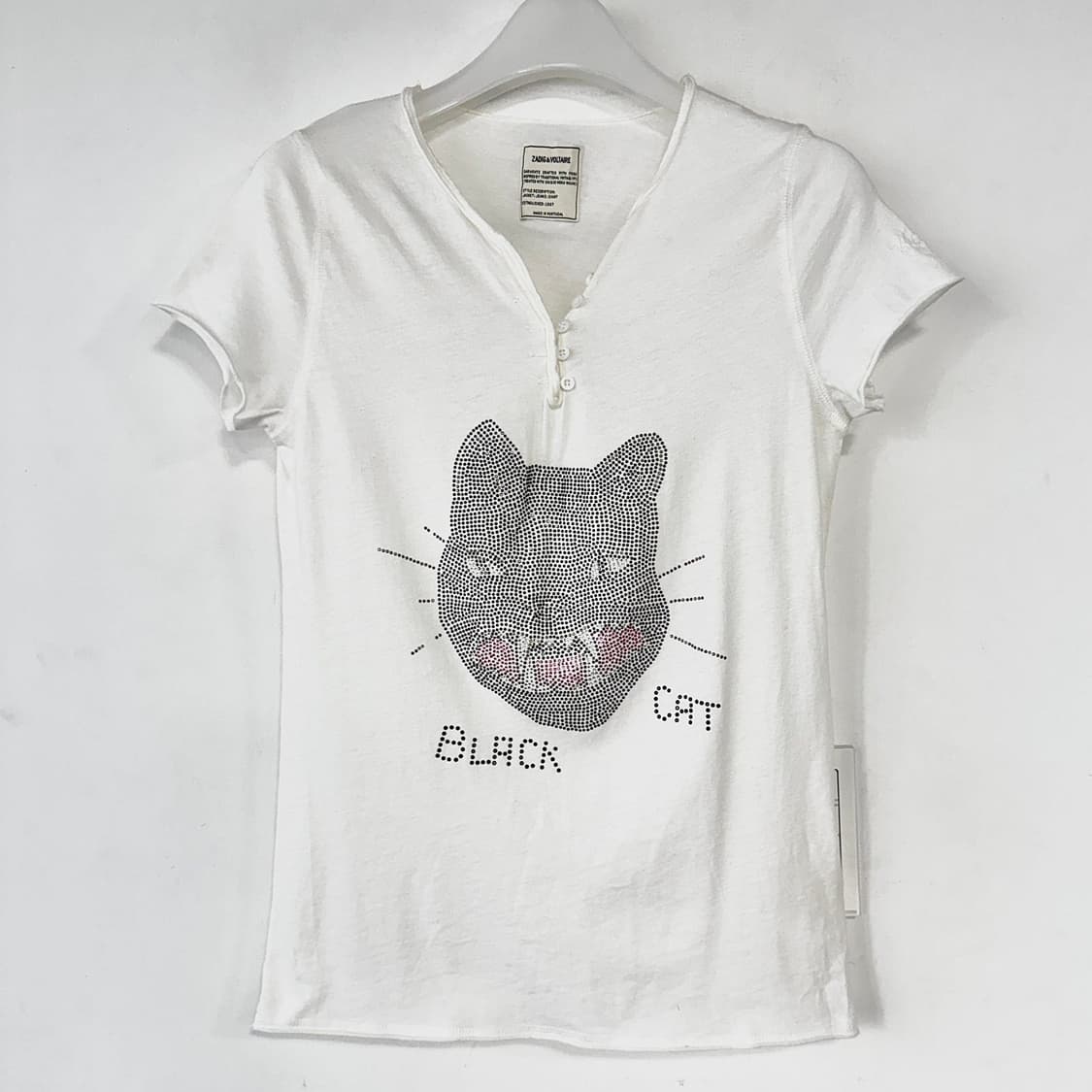 쟈딕앤볼테르 라인스톤 블랙 캣 티셔츠 상품이미지2