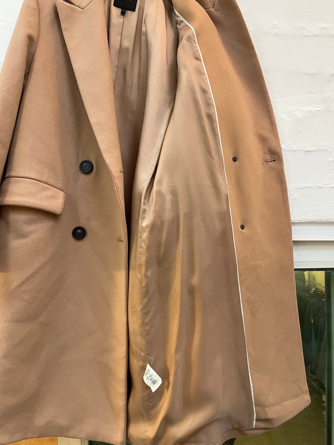 Theory 베이지 울 혼방 더블 코트 P 상품이미지5