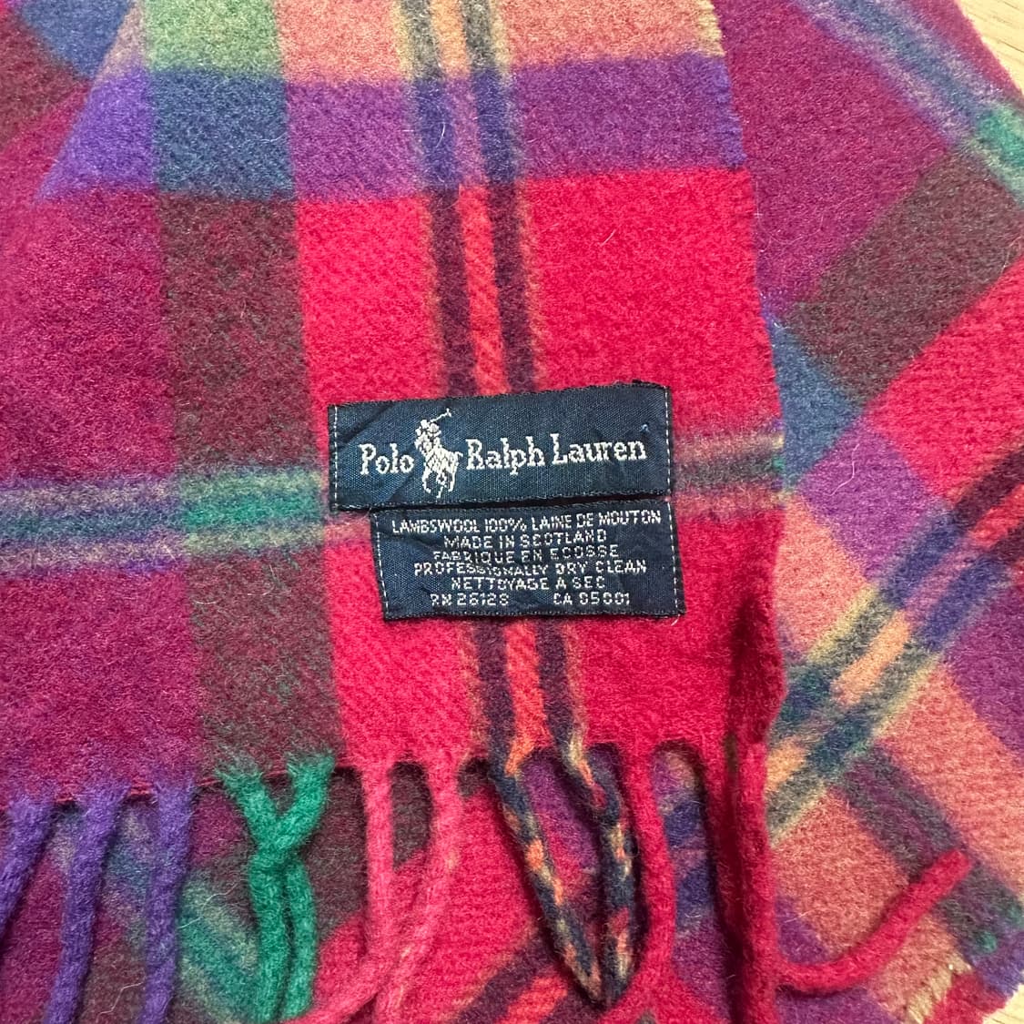 폴로 랄프로렌 램스 울 체크 머플러 목도리 상품이미지3