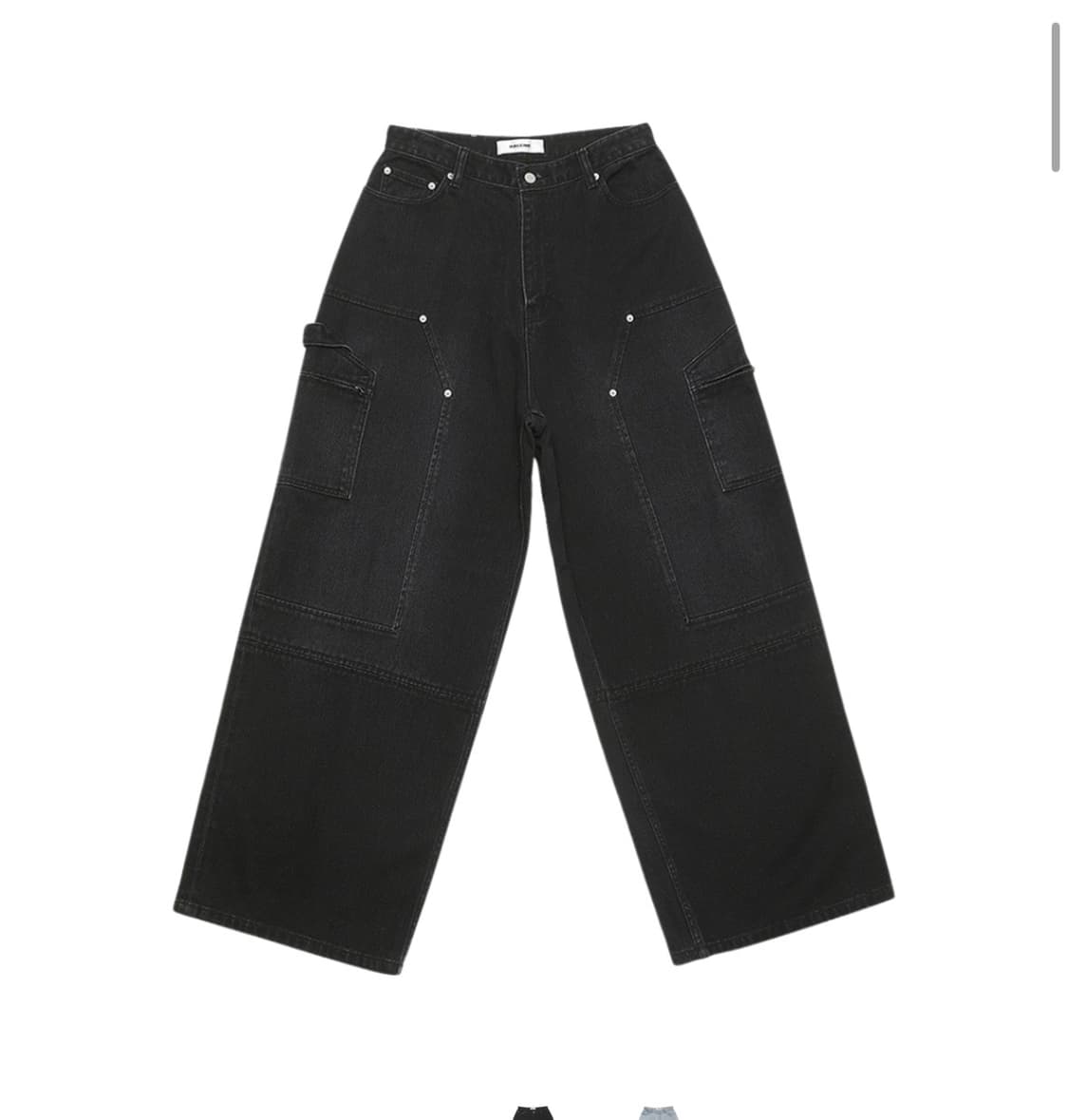 [3]알렌느 카펜터 카고 워시드 블랙진 상품이미지1