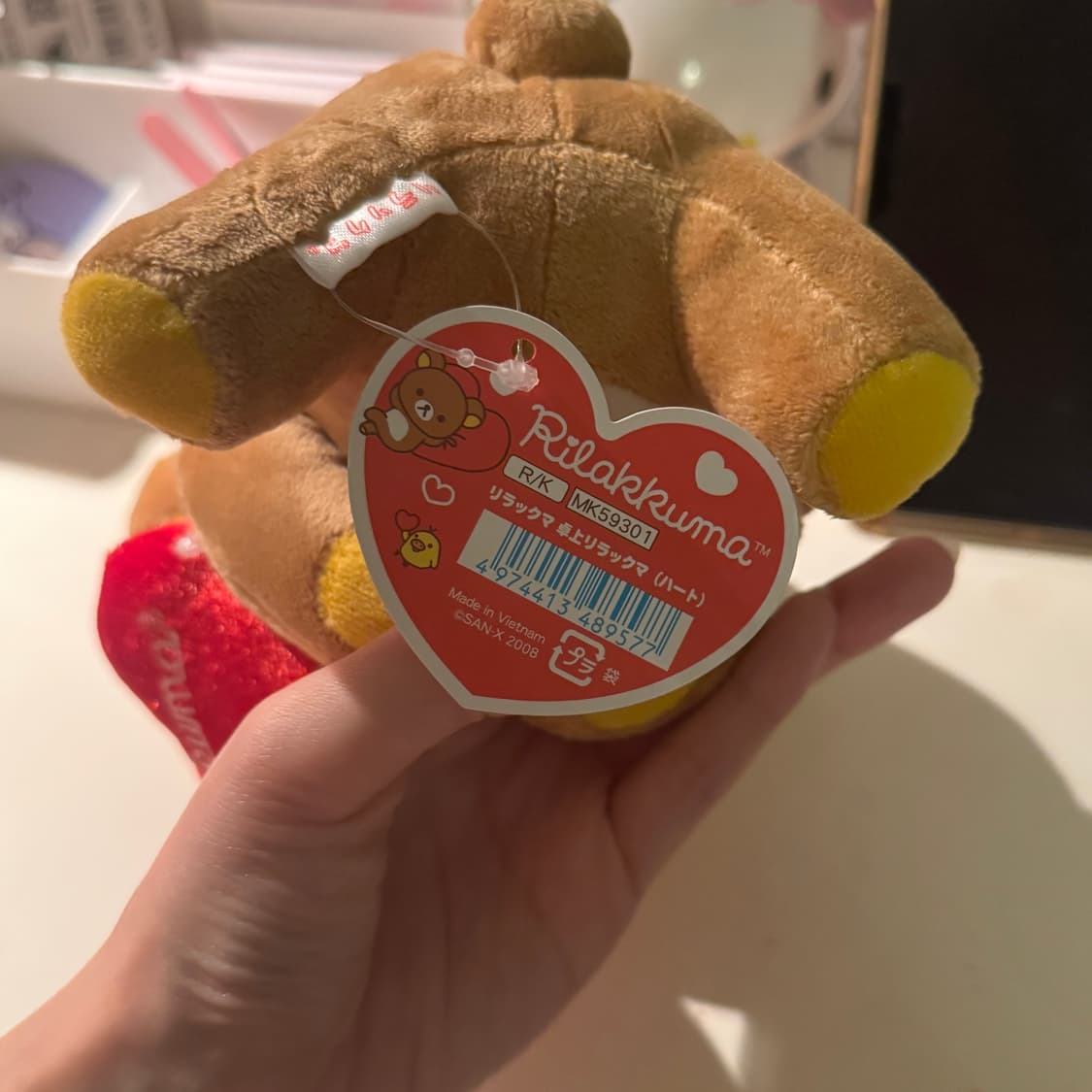 일본 고전 리락쿠마 하트 인형 상품이미지3