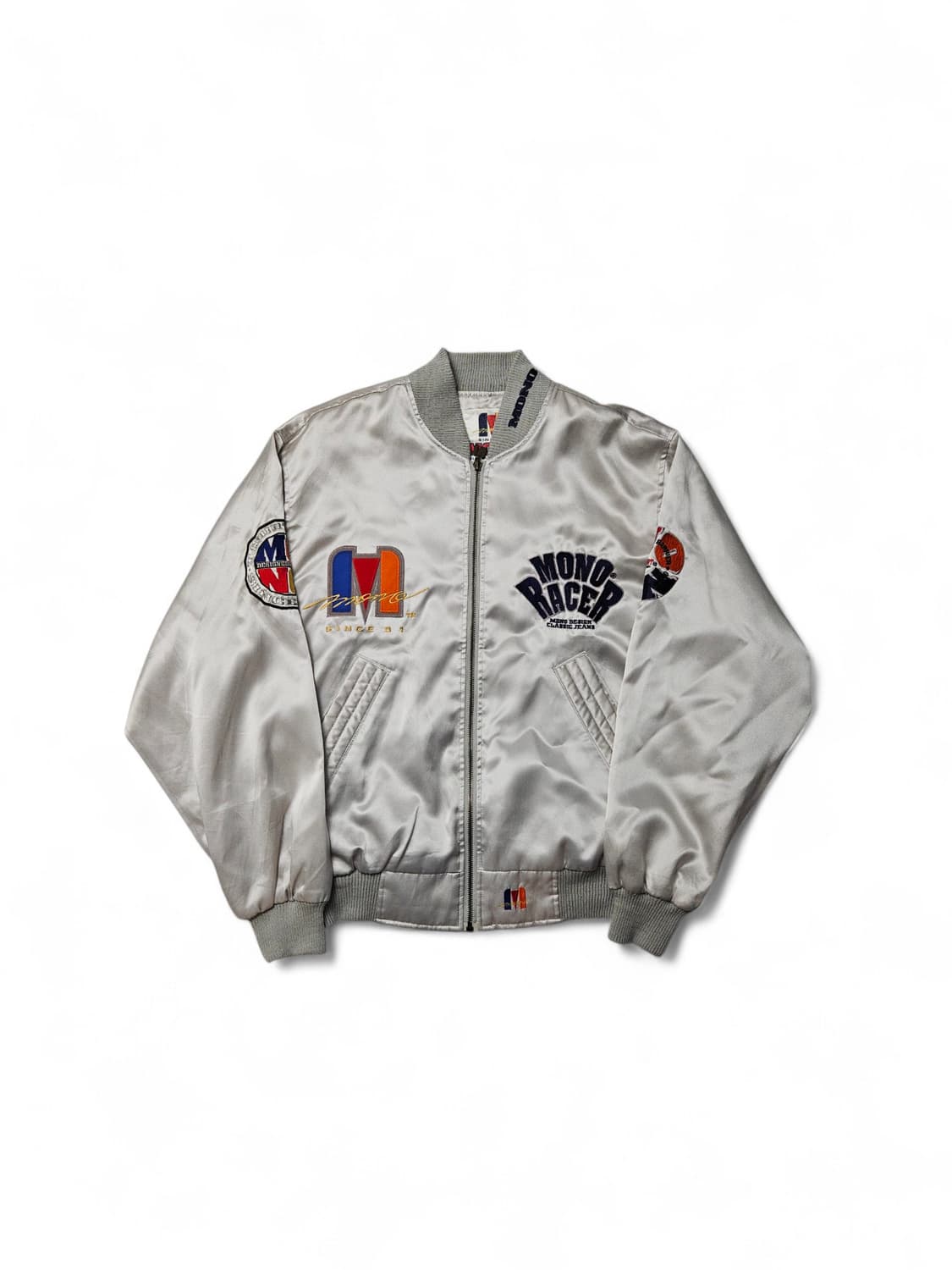 1990s 모노레이싱 빈티지 사틴 바시티 자켓 XL 상품이미지2