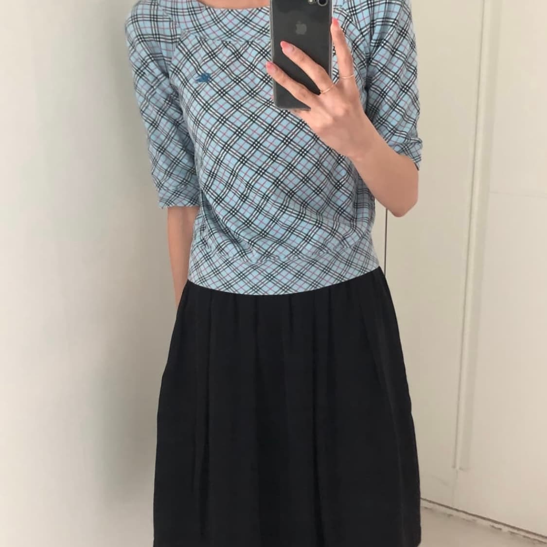 일본빈티지 쉬폰 미디 스커트 상품이미지2