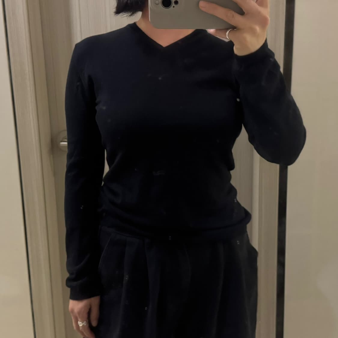 질샌더  블랙 V넥 니트  44-55반  상품이미지7
