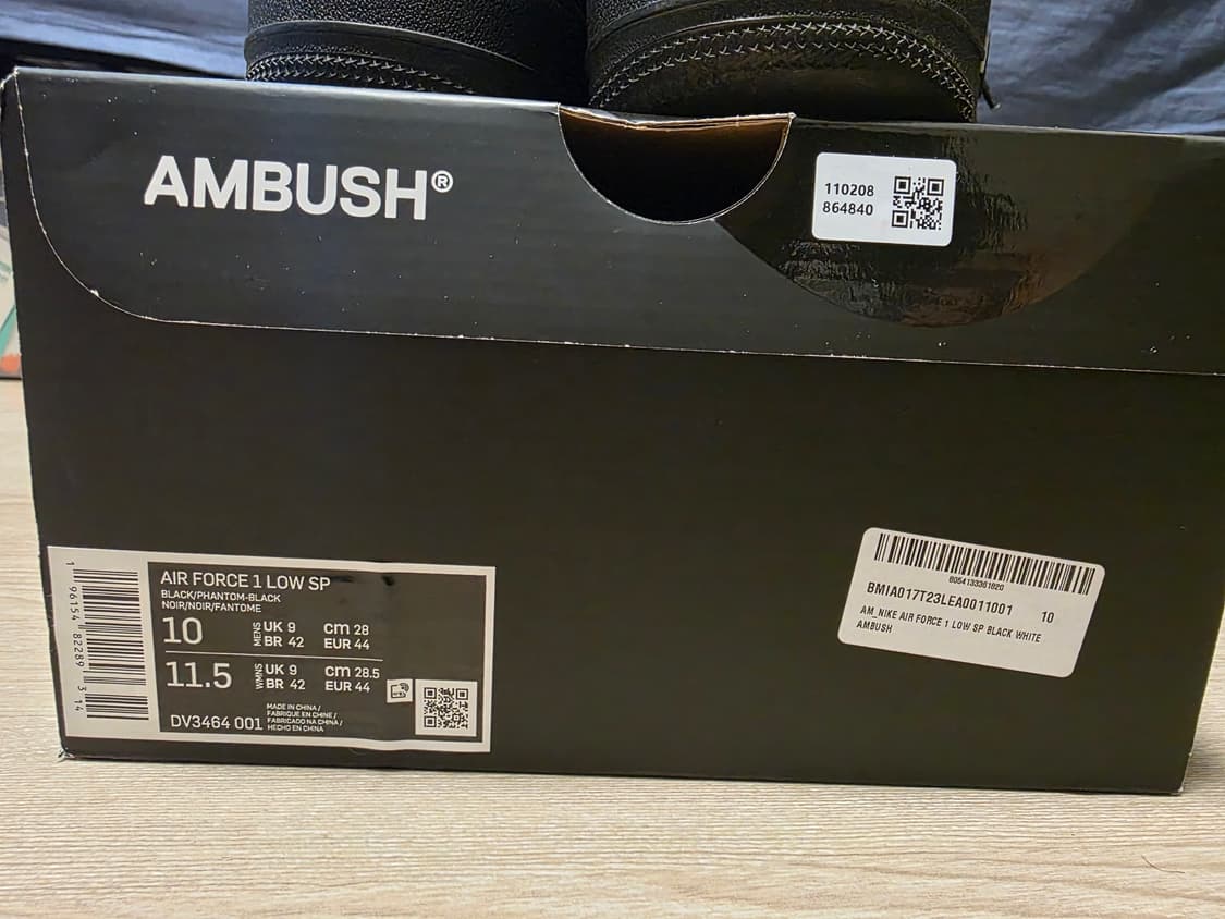 나이키 x 앰부쉬 에어포스 1 로우 SP 블랙 280 상품이미지9