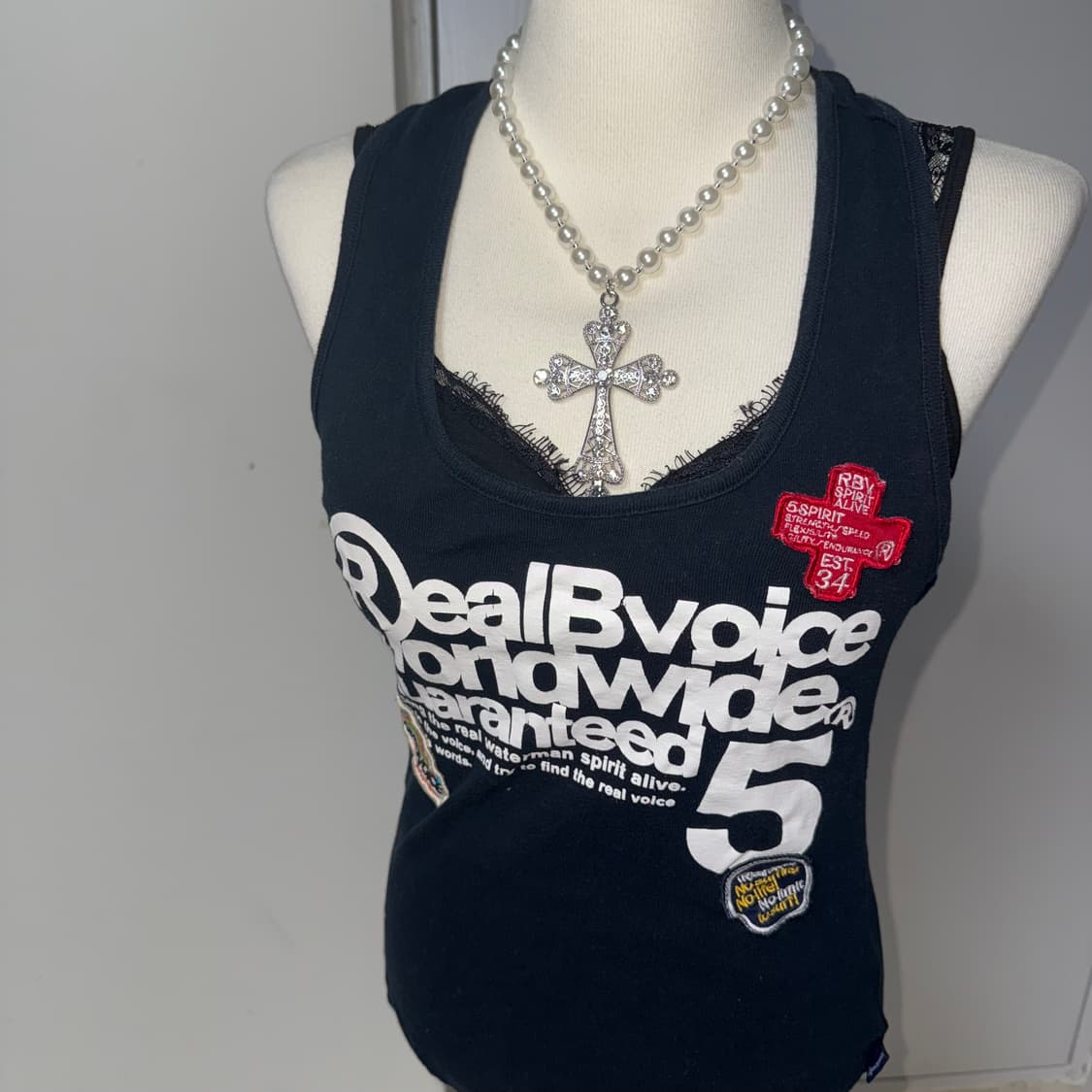 레터링 홀터넥 나시  상품이미지2