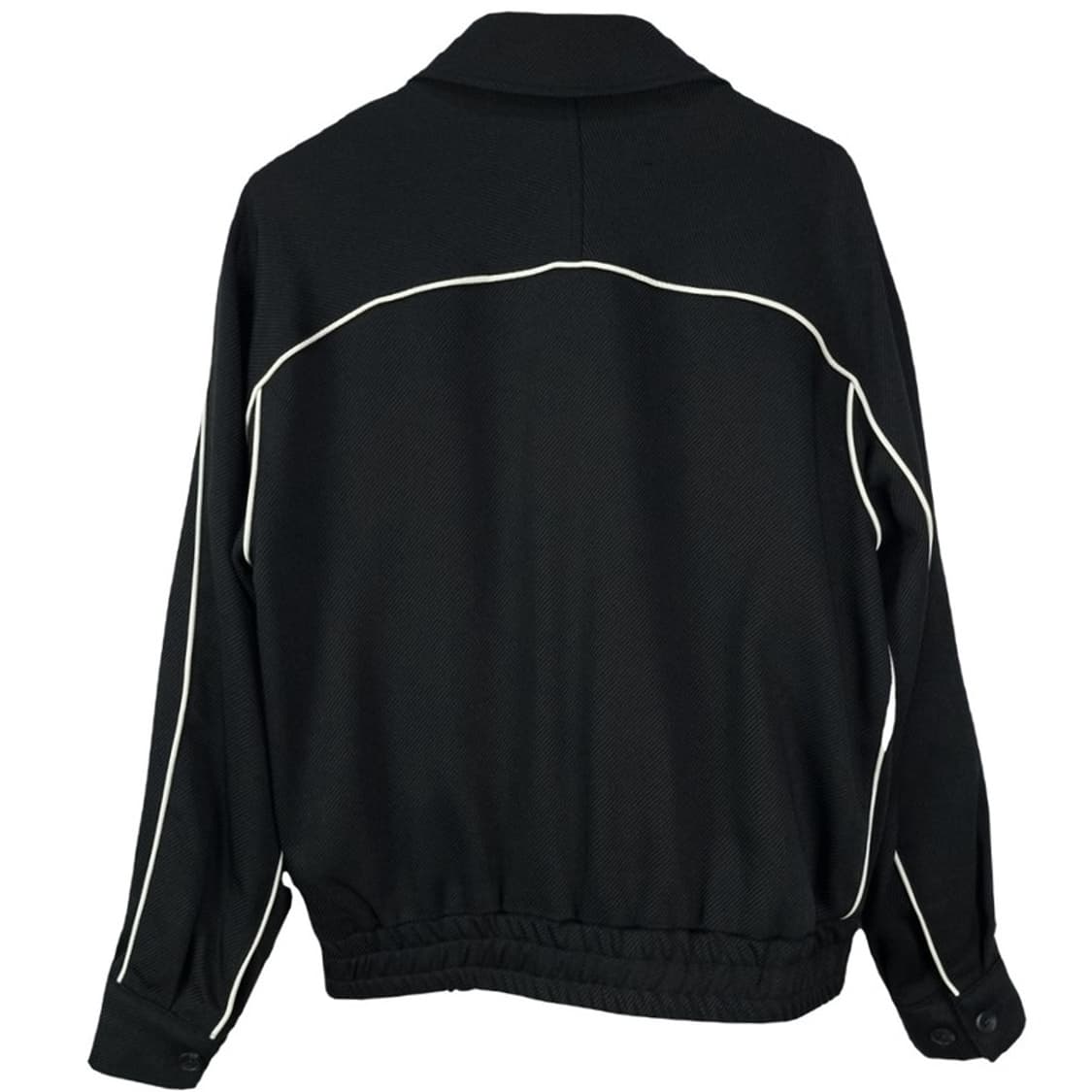 [누아클레] 투웨이 지퍼 파이핑 블루종 자켓 블랙 M19144 상품이미지3