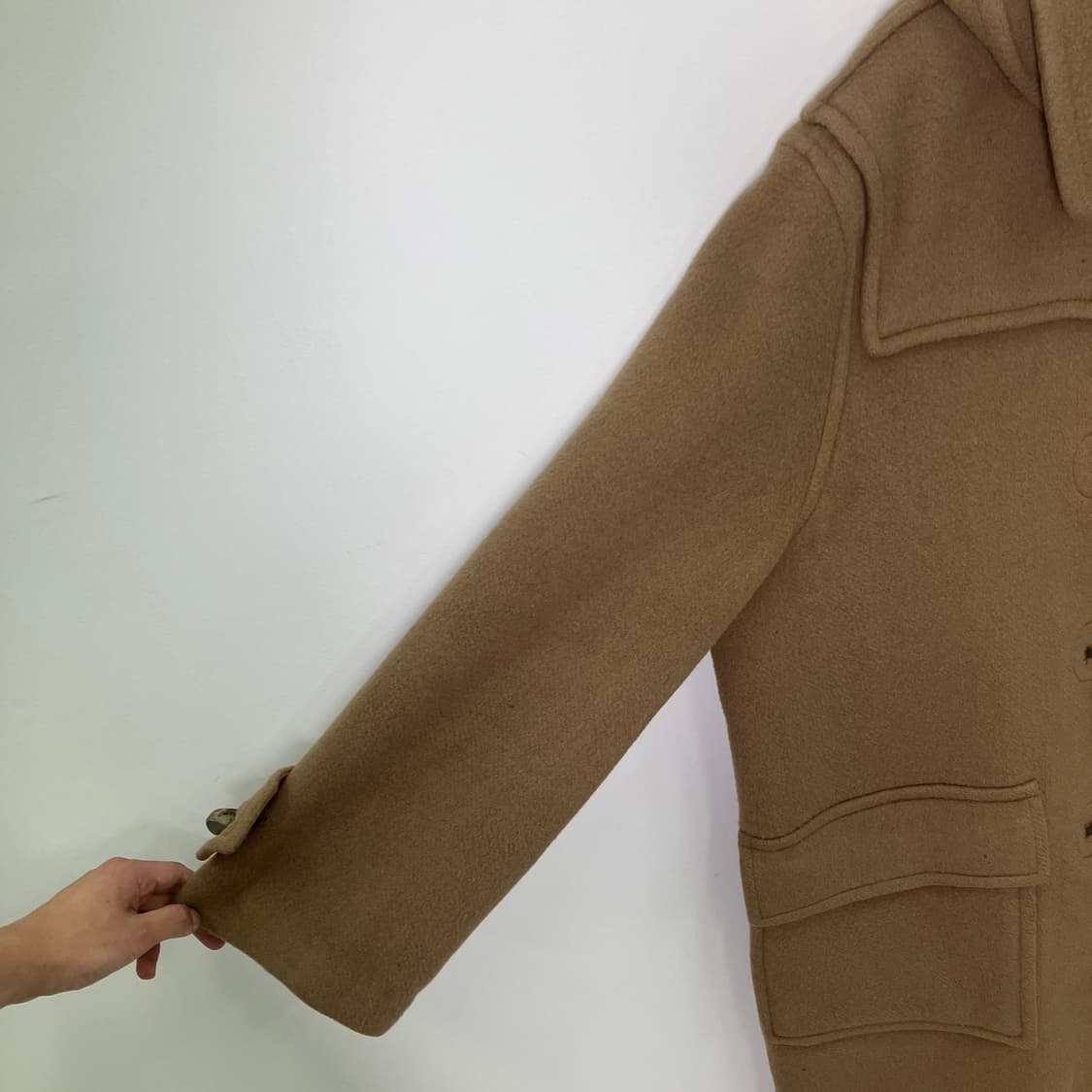 버버리 런던 카멜 울 더플 코트 상품이미지6