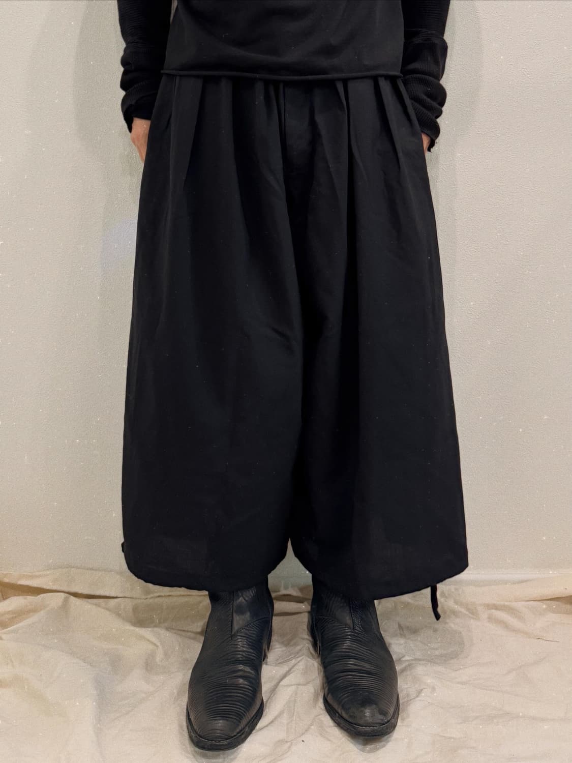요지야마모토 개버딘 하카마 벌룬 팬츠 상품이미지8