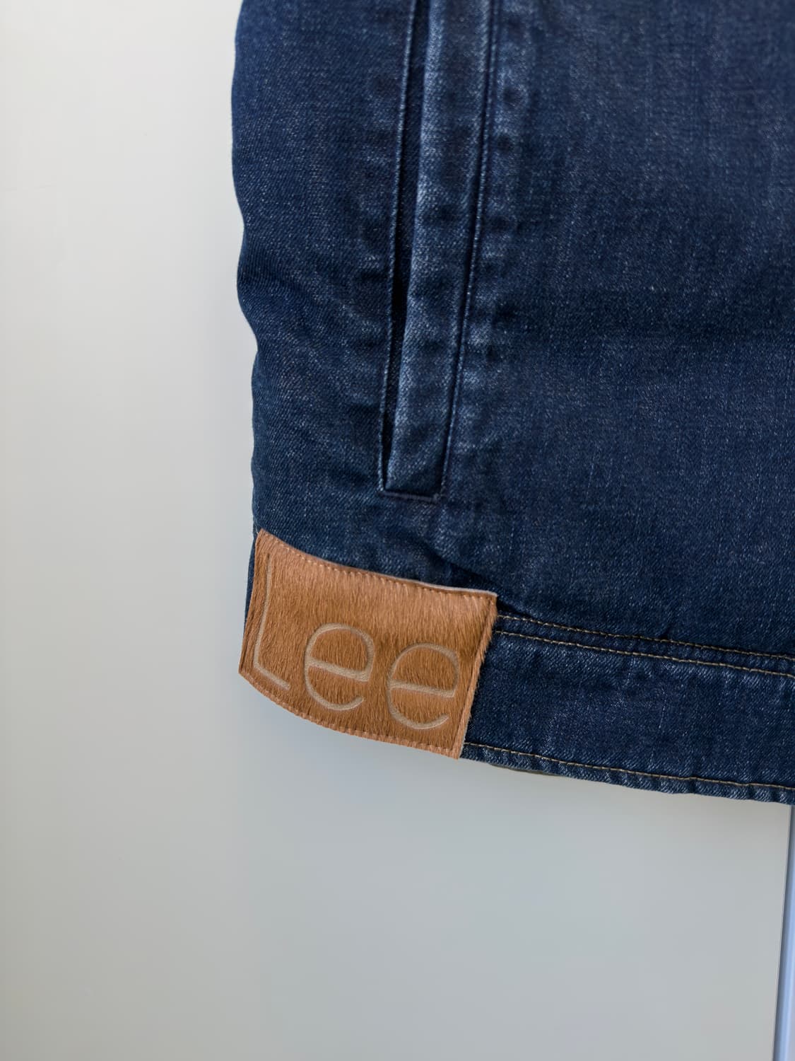 Lee 데님 패딩 베스트 카키 배색 상품이미지4