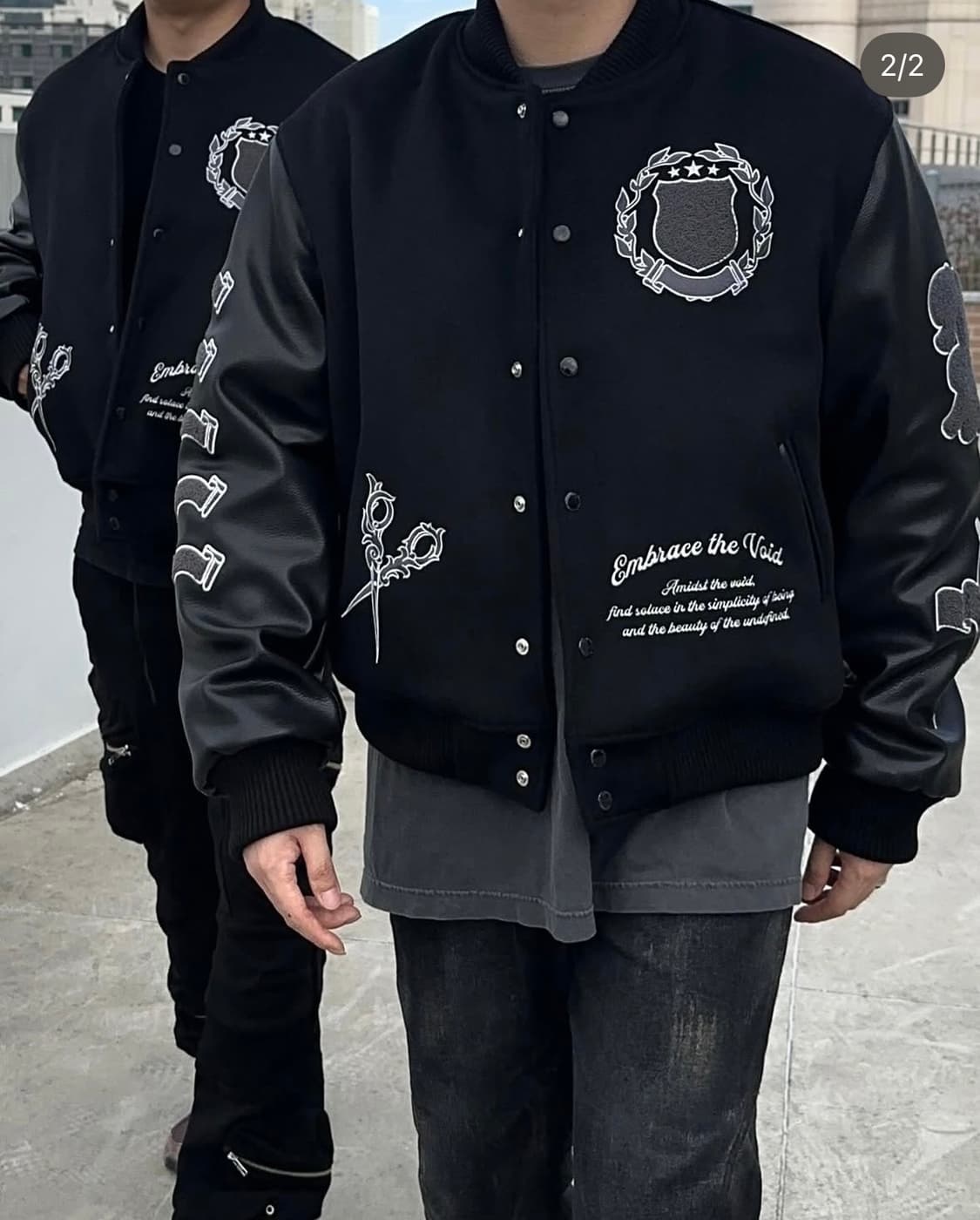 Blank emblem varcity jacket 상품이미지3