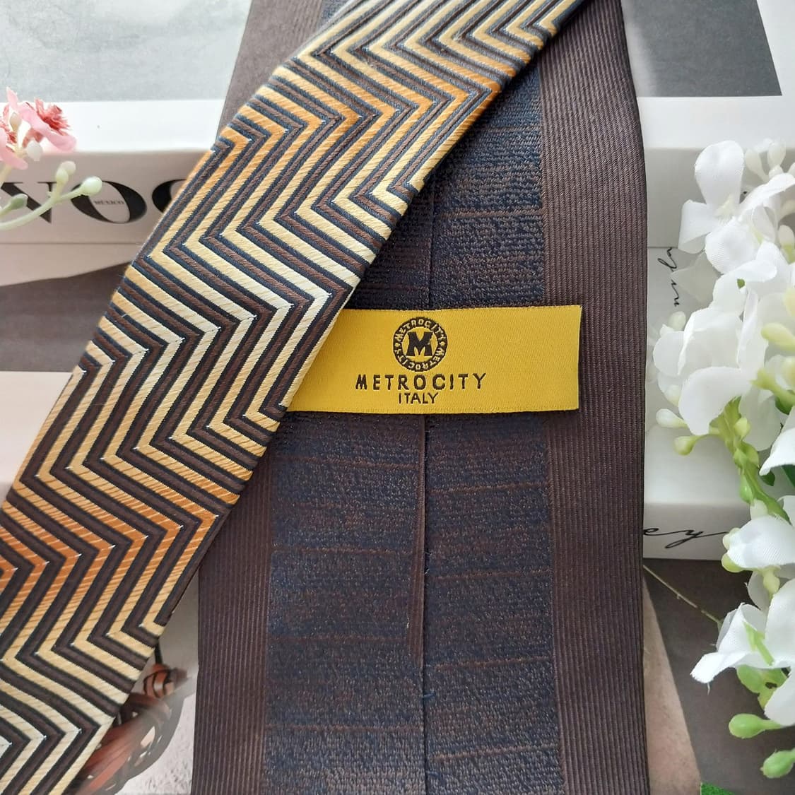 메트로시티 실크 기하학 지그재그 넥타이 9.5cm A등급 K1610
 상품이미지6