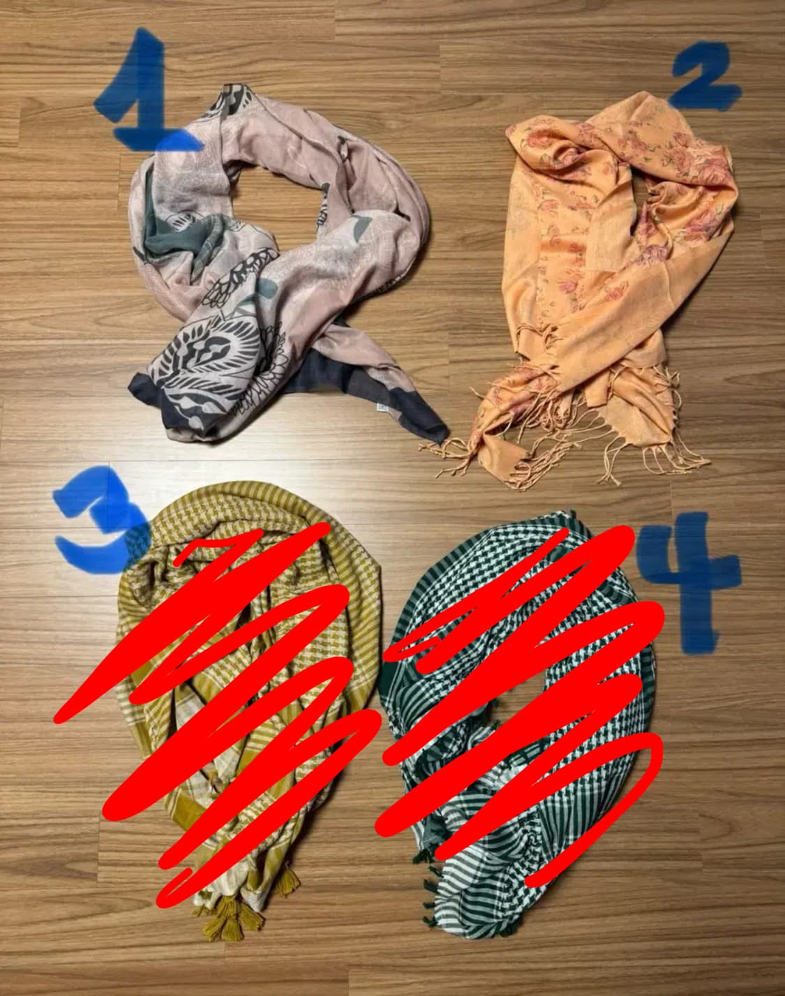 아프리카 구매 팔레스타인 아랍 케피에 스카프 4종 상품이미지1