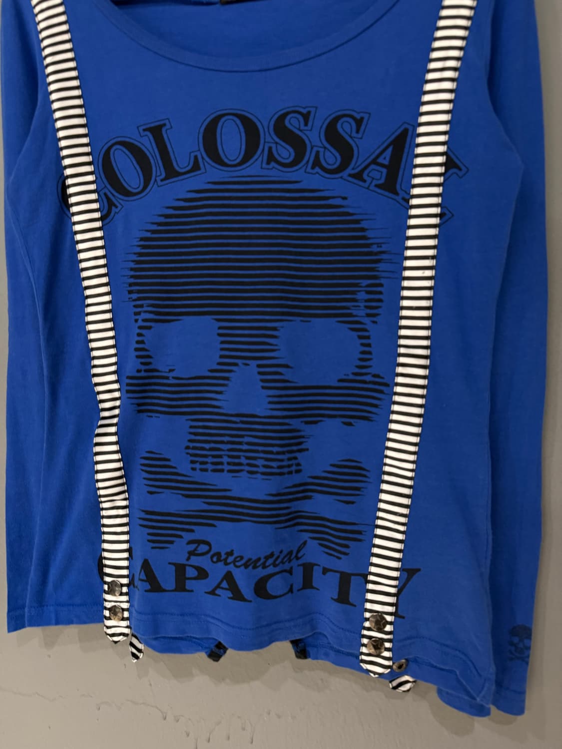 suspenders detail skull hood sleeve 상품이미지7